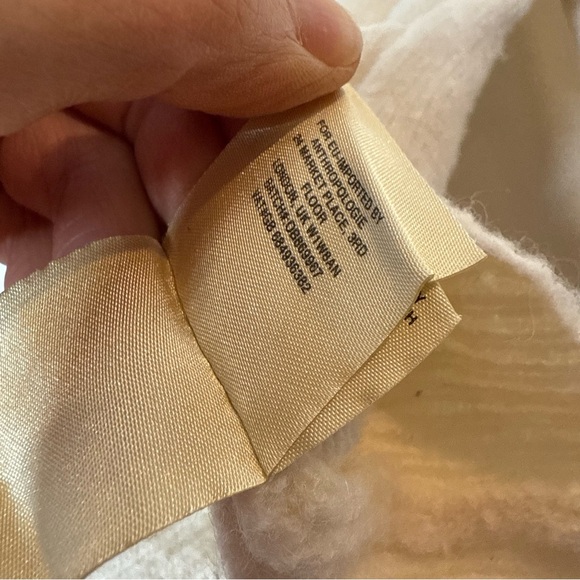 Anthropologie ETT:TWA Tessa Wrap Sweater Alpaca Blend ivory cream winter white - Picture 6 of 8